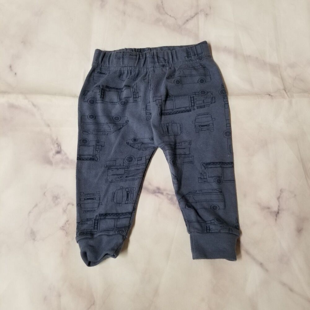 ❤️Baby Views Blue Cars Joggers Pants 3-6M